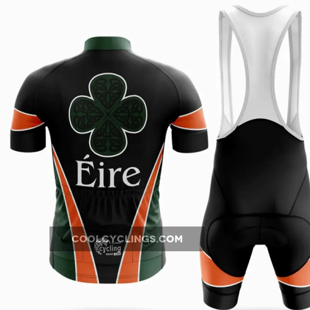 Cycling Bibs Shamrock Eire Comfortable Black/Orange/White