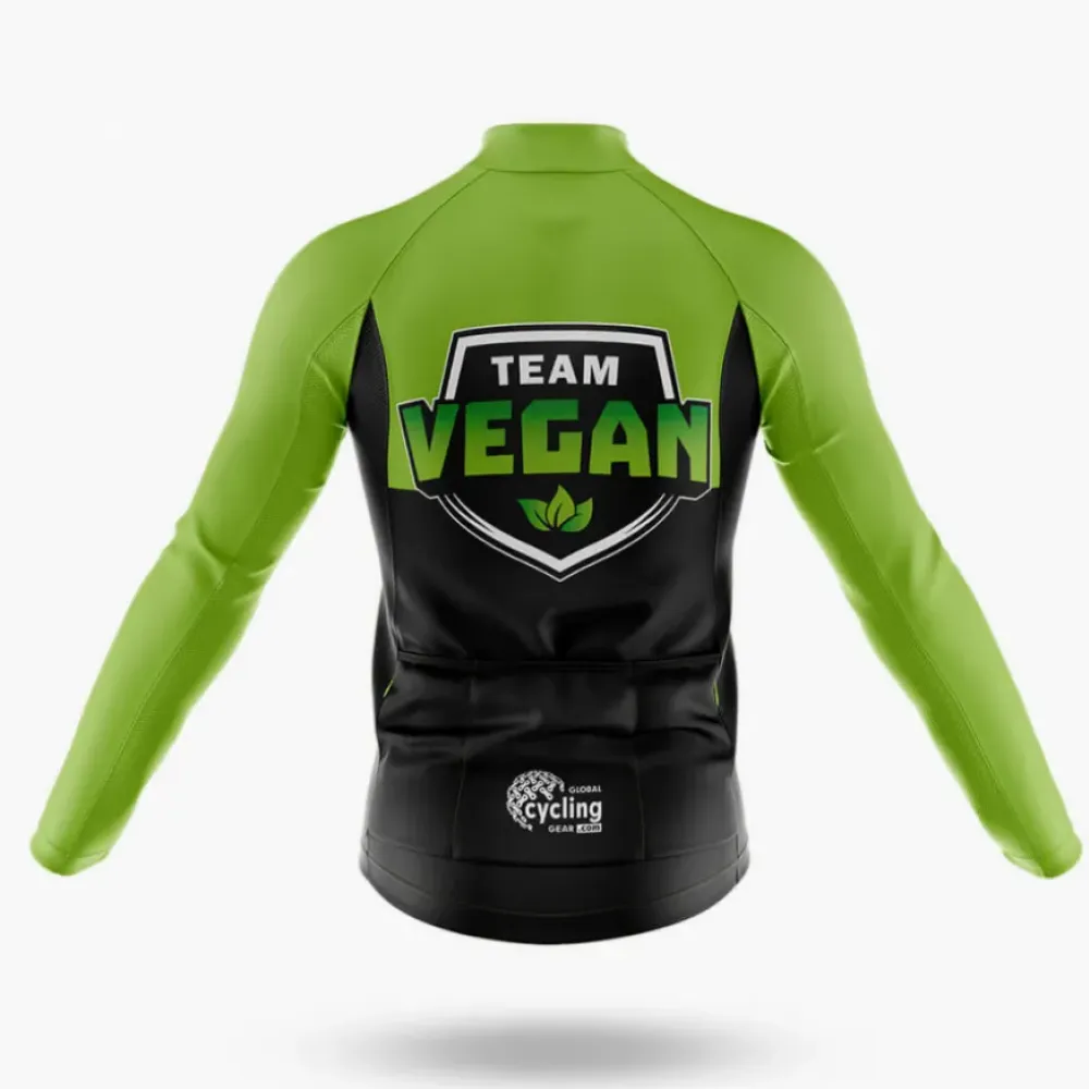 Team Vegan V4 Cycling Jersey Green/Black/Lime