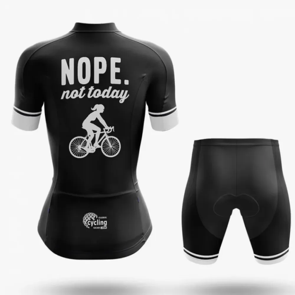 Women's Cycling Kit Nope Not Today Black/White/Grey