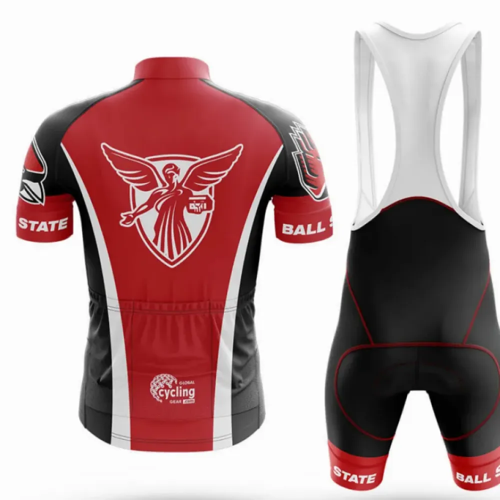 Ball State University Cycling Kit Full Set Red/Black/White