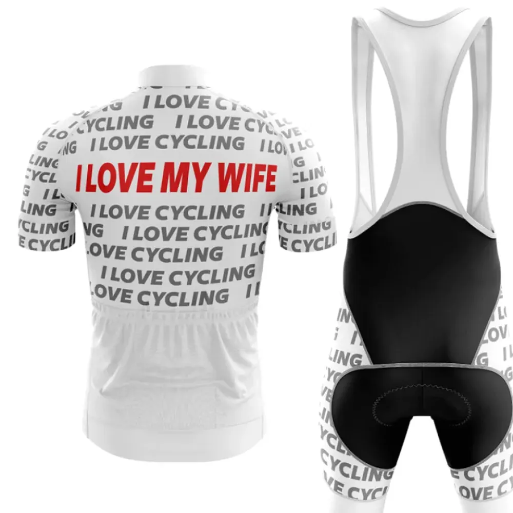 Cycling Kit Love My Wife White/Black/Grey