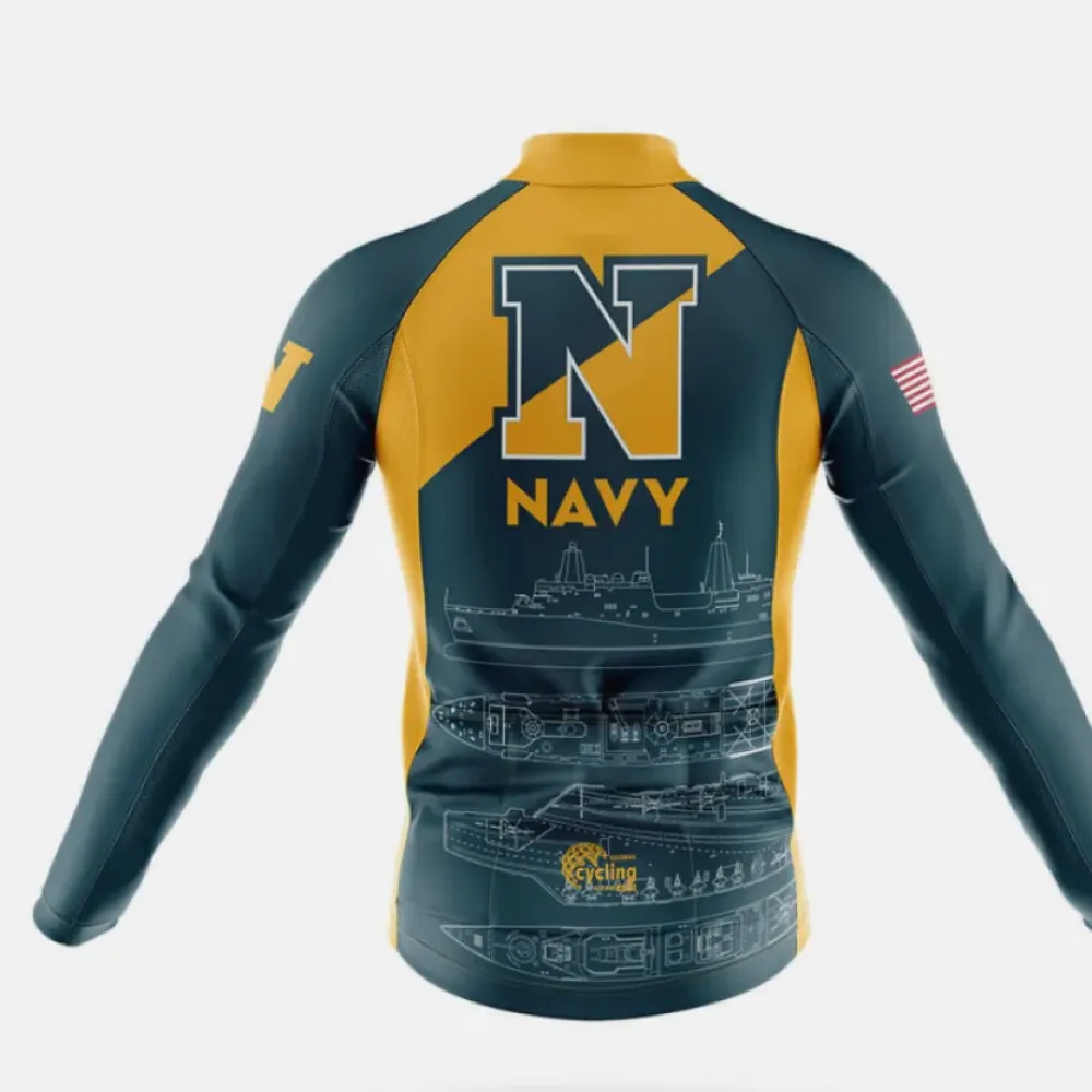 Navy Schematic Cycling Kit Navy/Yellow/Blue