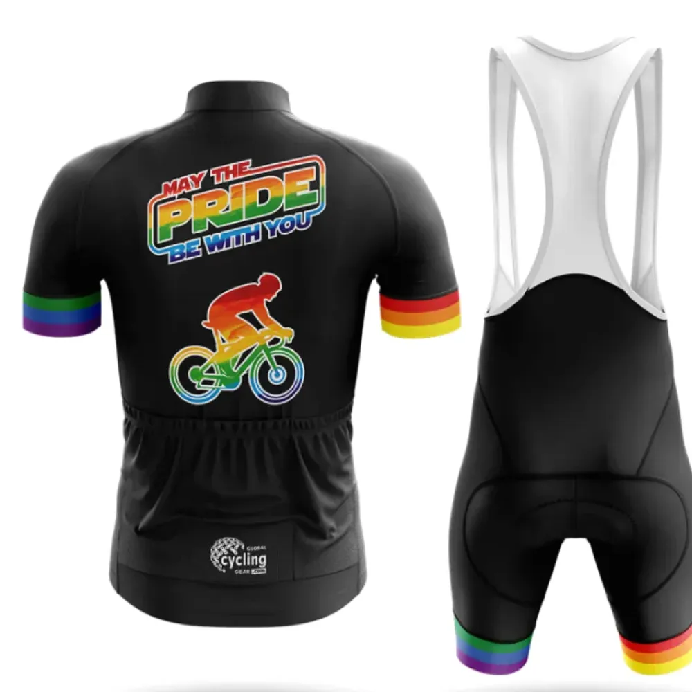 Pride Long Sleeve Cycling Jersey Black/Green/Orange