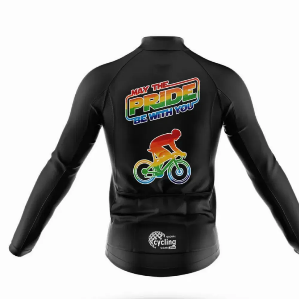 Pride Long Sleeve Cycling Jersey Black/Green/Orange