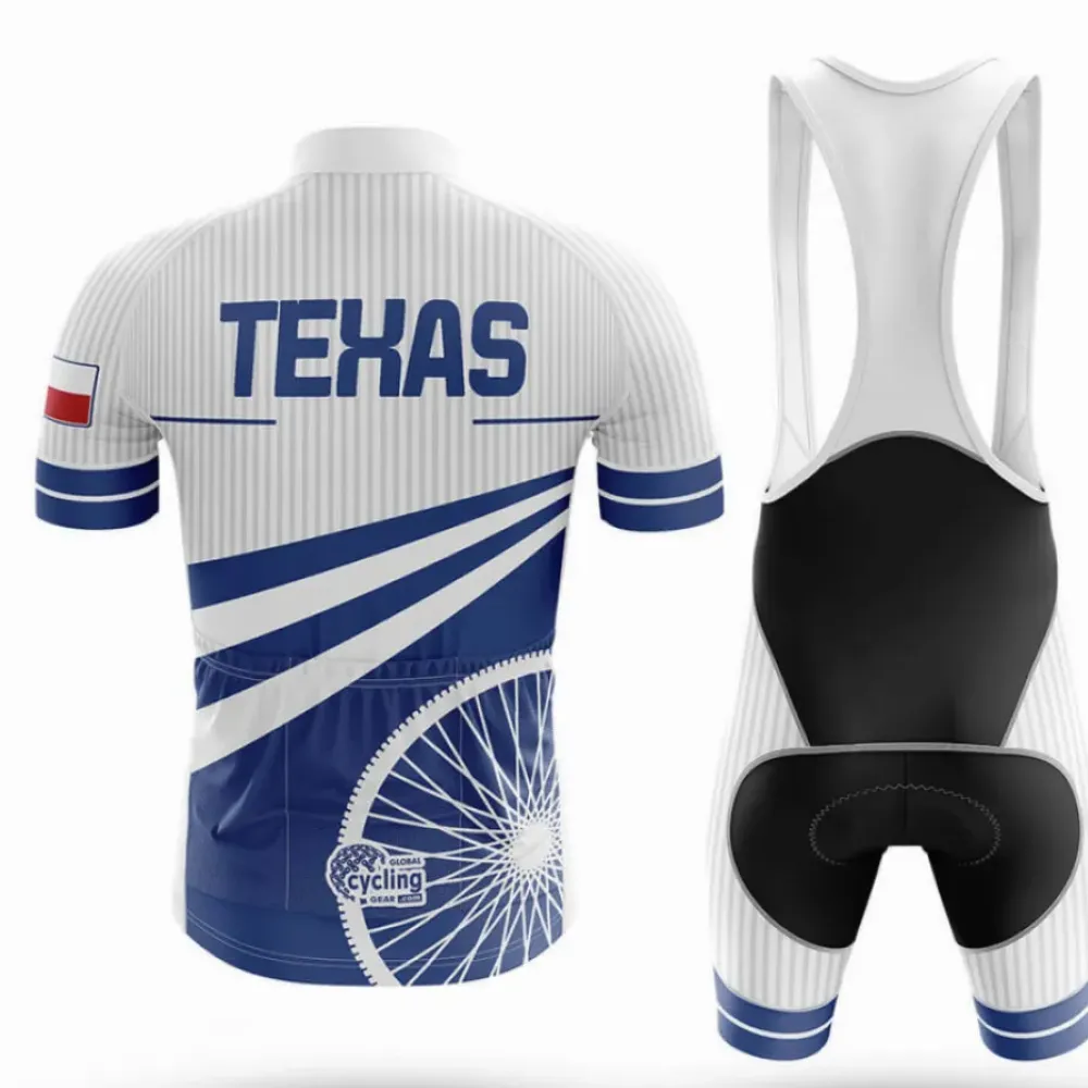 Texas S28 Cycling Bibs Breathable White/Black/Blue