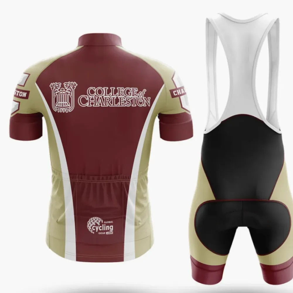 College of Charleston Cycling Kit Full Set Maroon/Gold/White