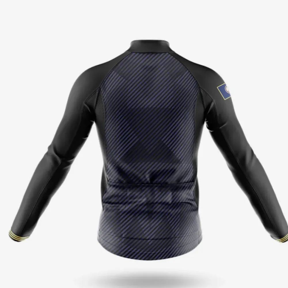 Virginia S2 Cycling Jersey Long Sleeve Navy/Gold/Black