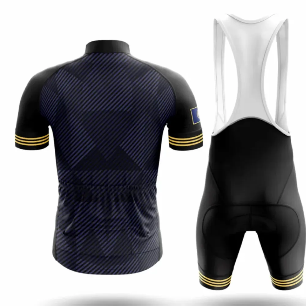 Virginia S2 Cycling Jersey Long Sleeve Navy/Gold/Black
