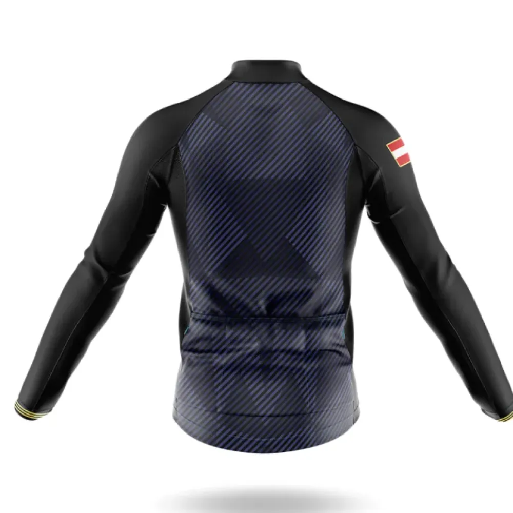 Austria S2 Cycling Jersey Long Sleeve Black/Gold/Blue