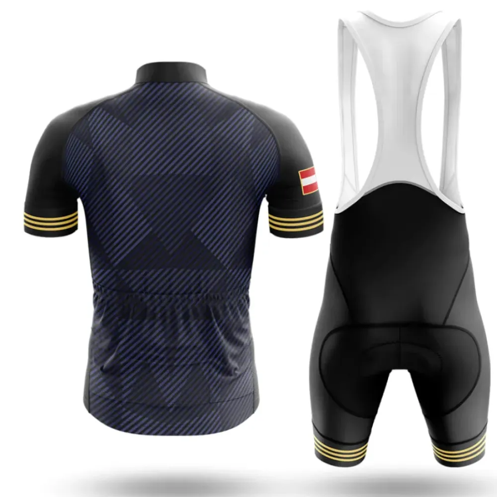 Austria S2 Cycling Jersey Long Sleeve Black/Gold/Blue