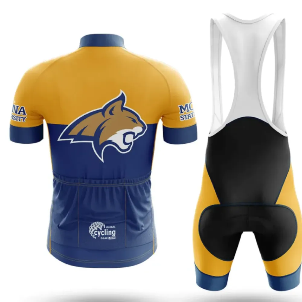 Montana State University Cycling Bibs Ver.2 Comfortable Yellow/Black/White