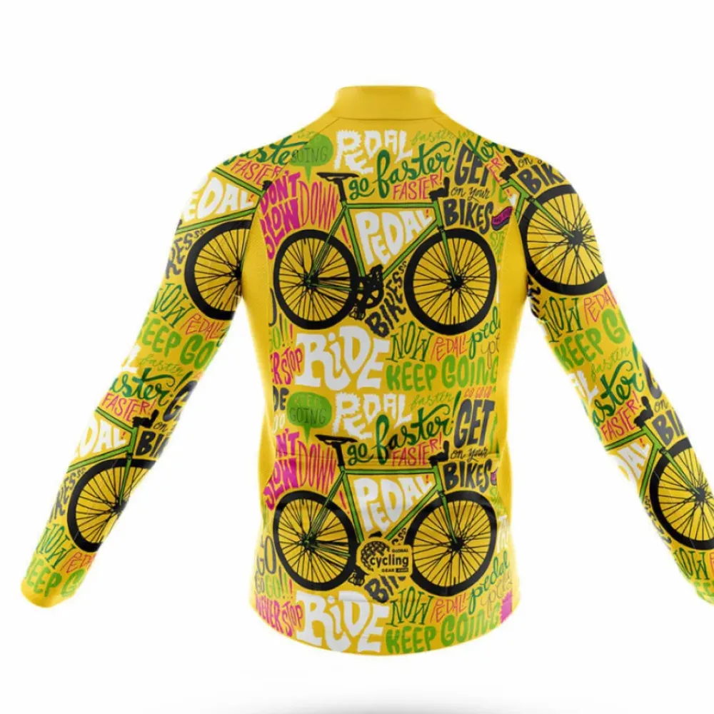 Cycling Kit Never Stop Riding Yellow/Black/Green
