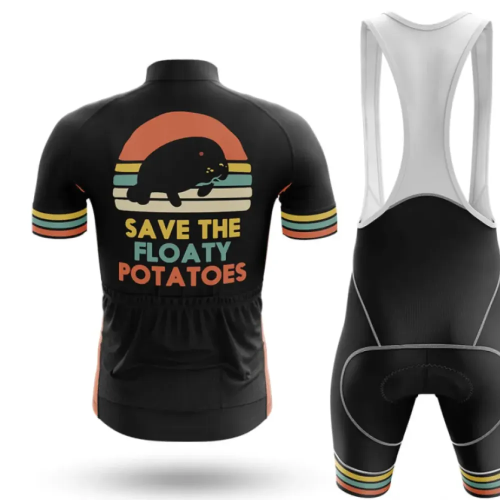 Floaty Potatoes Cycling Kit Vintage Black/Orange/Green