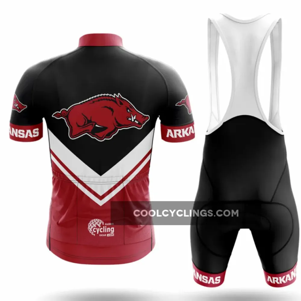 University of Arkansas Long Sleeve Cycling Jersey Arkansas Razorbacks Red/Black/White
