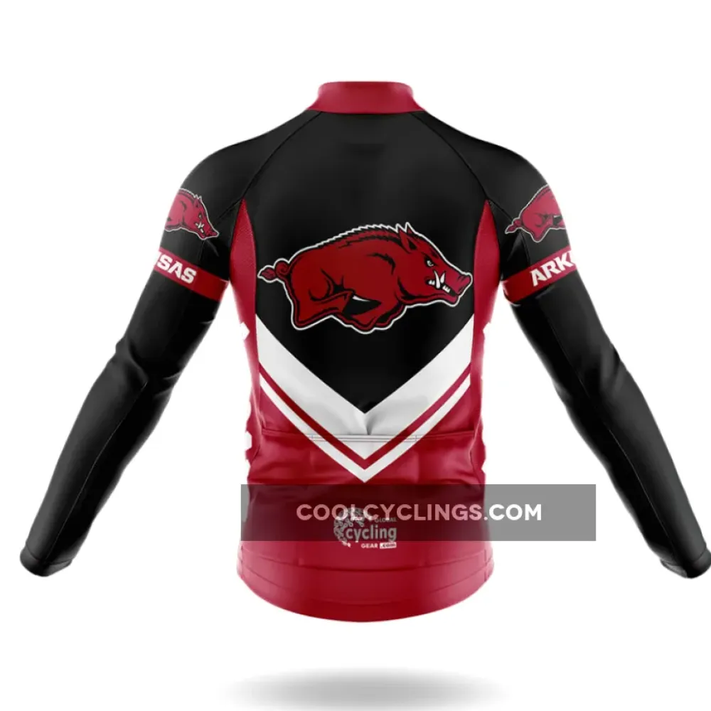 University of Arkansas Long Sleeve Cycling Jersey Arkansas Razorbacks Red/Black/White