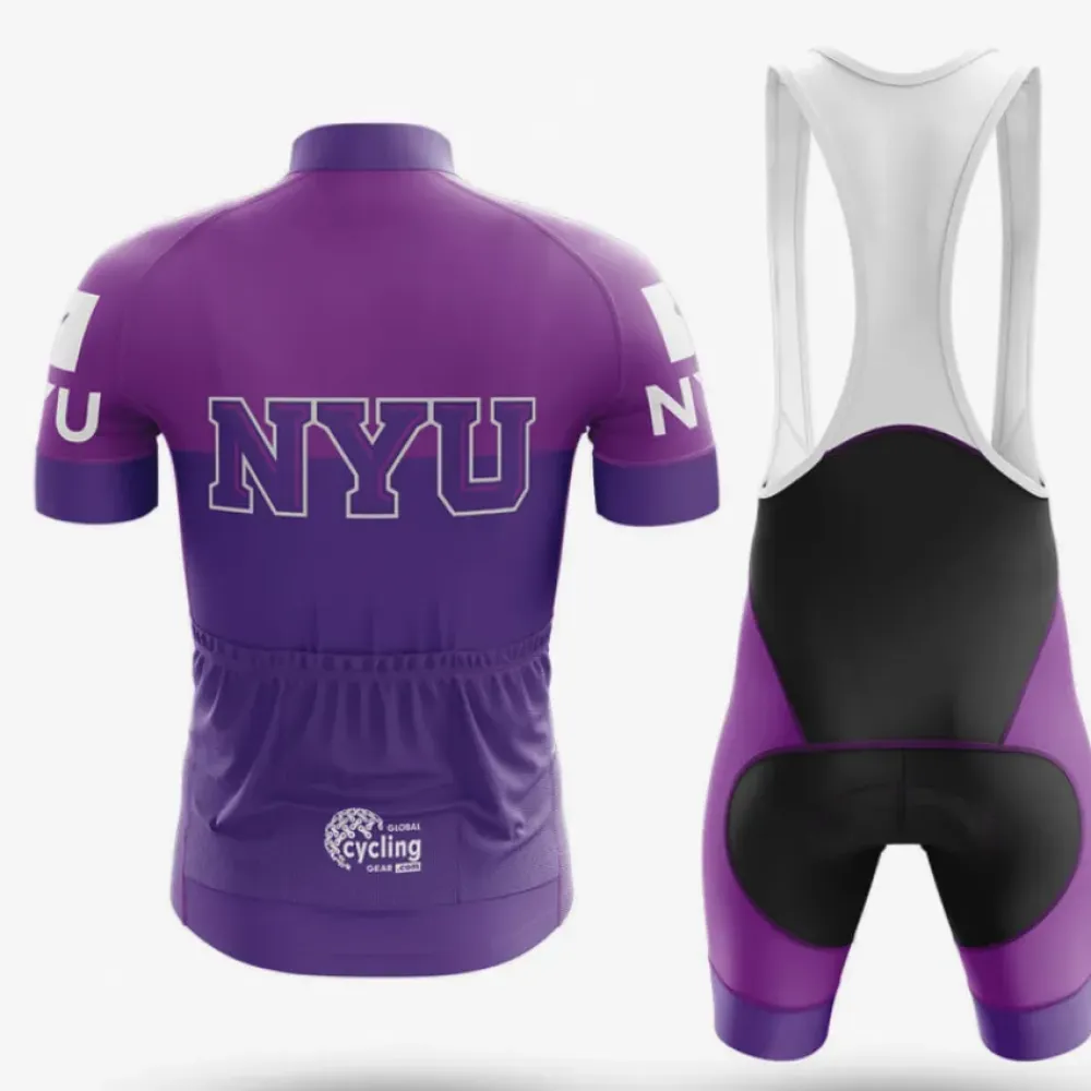 New York University Long Sleeve Cycling Jersey Ver.2 Purple/New York/White