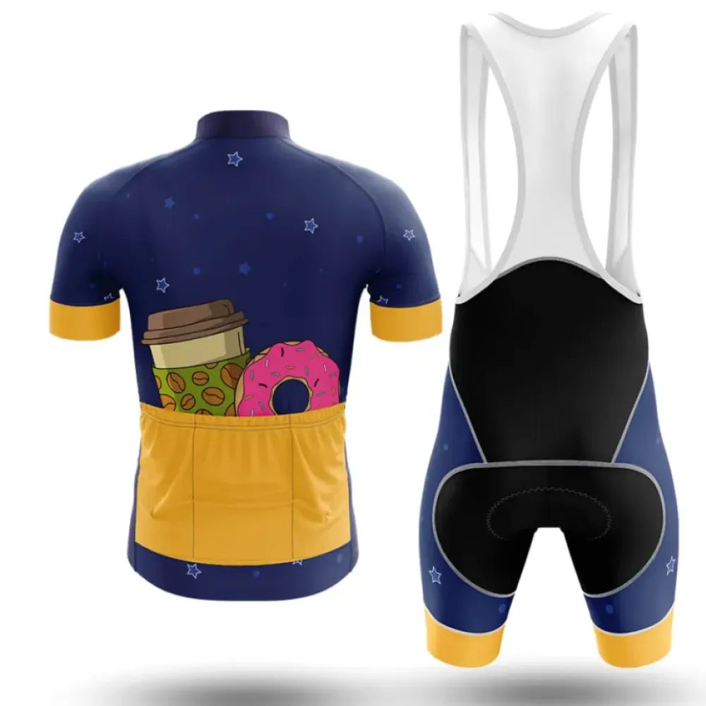 Bike For Coffee And Donuts Cycling Bibs Navy/Yellow/White