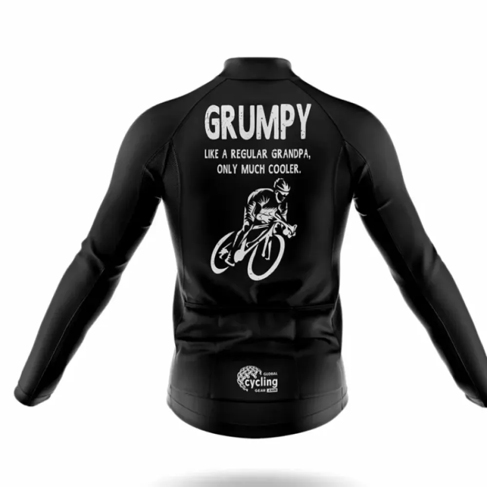 Grumpy But Cooler Cycling Jersey Black/White/Grey