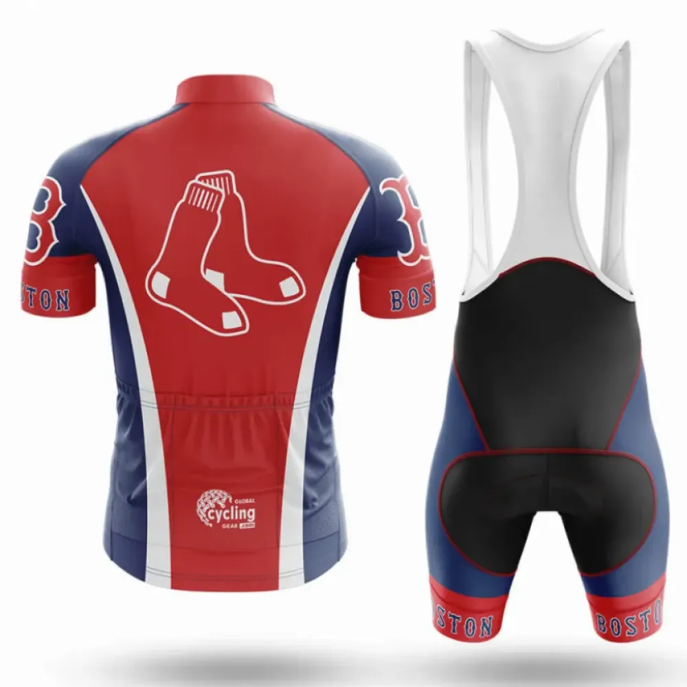 Boston Cycling Bibs Breathable Navy/Red/White