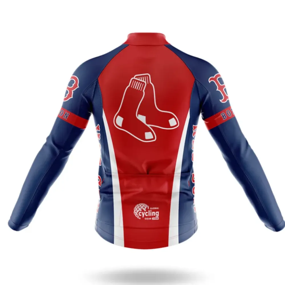 Boston Cycling Bibs Breathable Navy/Red/White