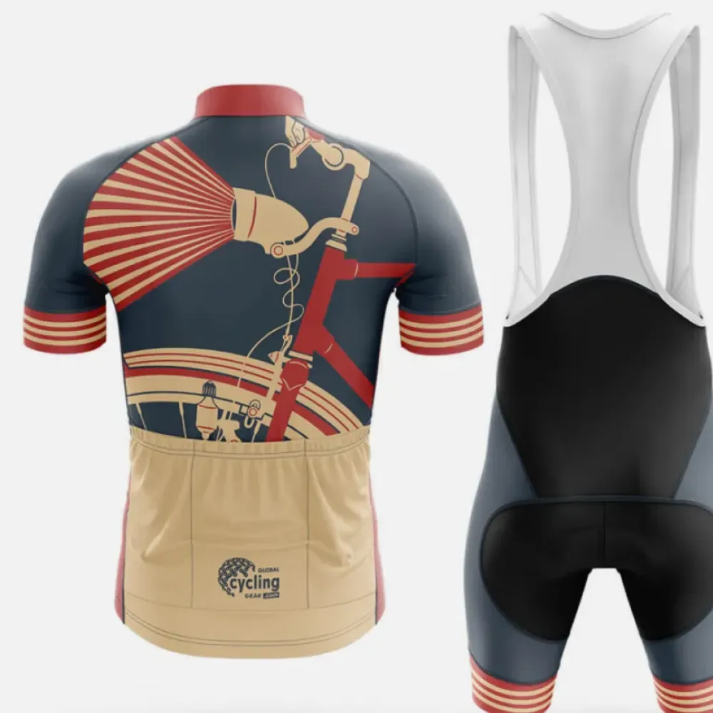 Cycling Bibs Comfortable White/Red/Grey