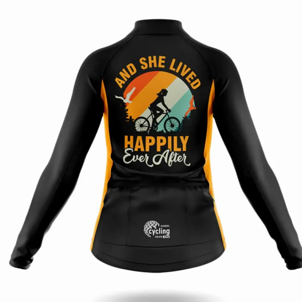 Happily Women's Cycling Kit Unique Design Black/Yellow/Orange