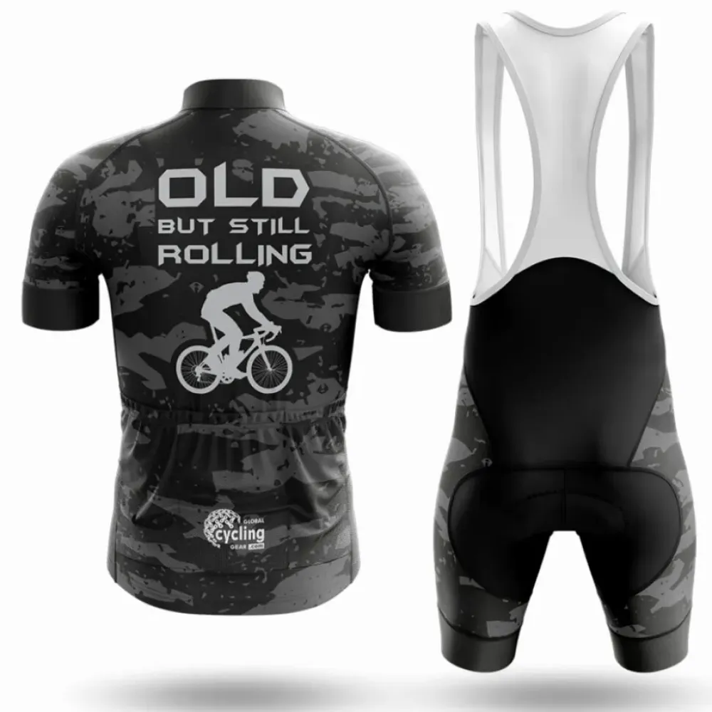 Old But Still Rolling V8 Cycling Jersey Black/White/Grey