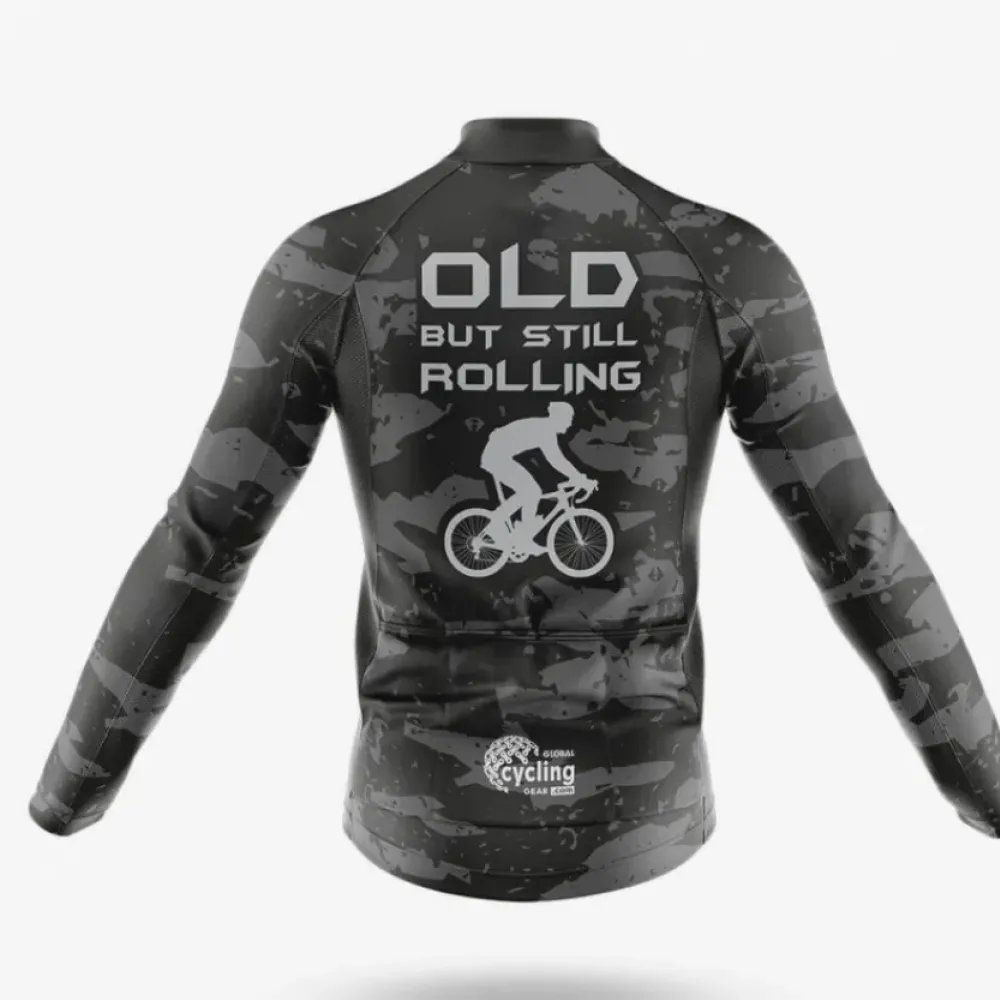 Old But Still Rolling V8 Cycling Jersey Black/White/Grey