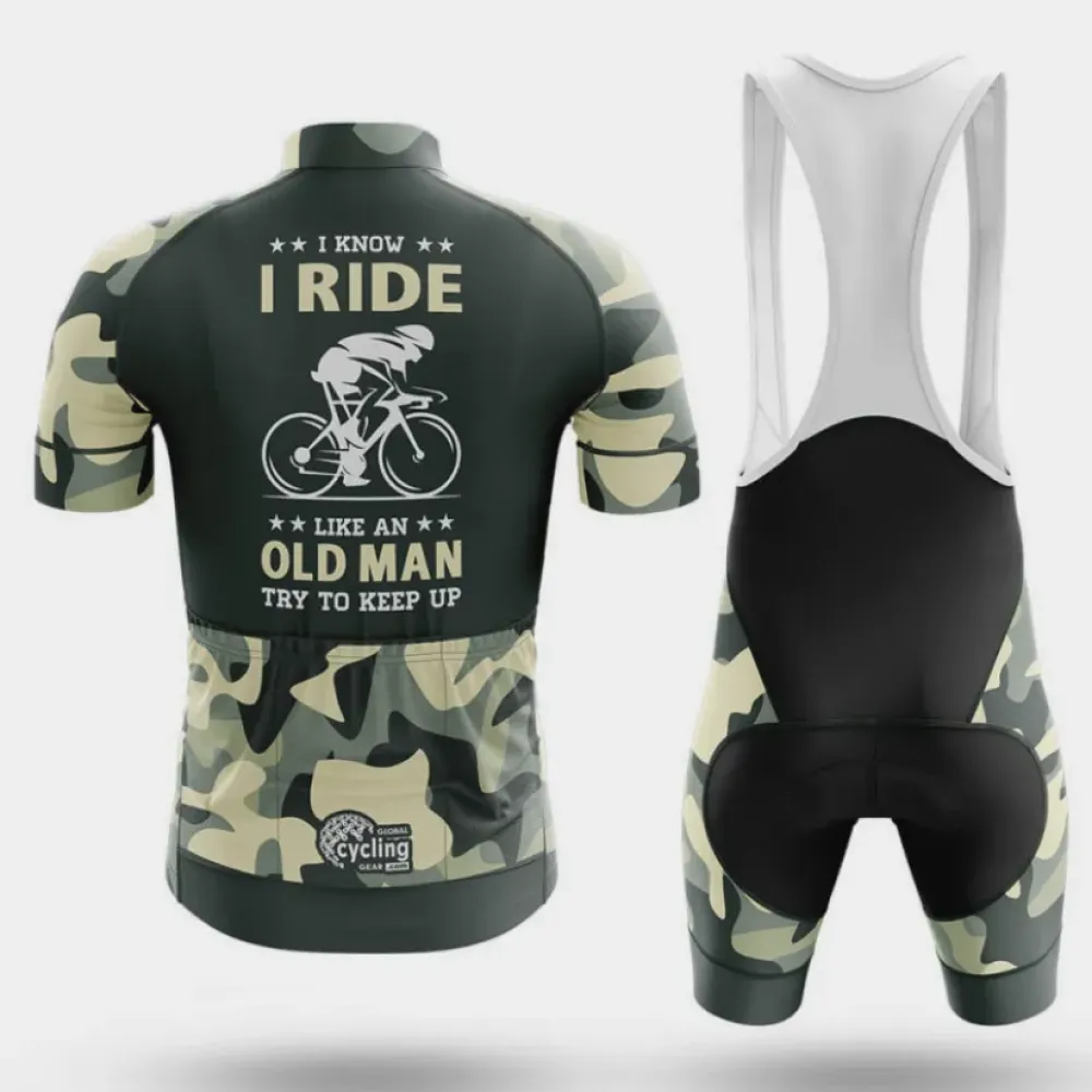 V8 Cycling Jersey Old Man Camo/Black/Grey