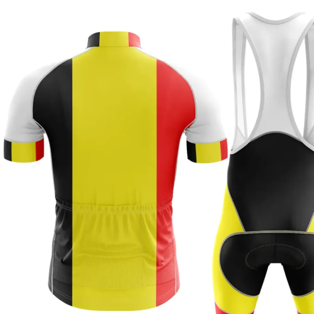 Belgium Men's Cycling Jersey Yellow/Red/Black