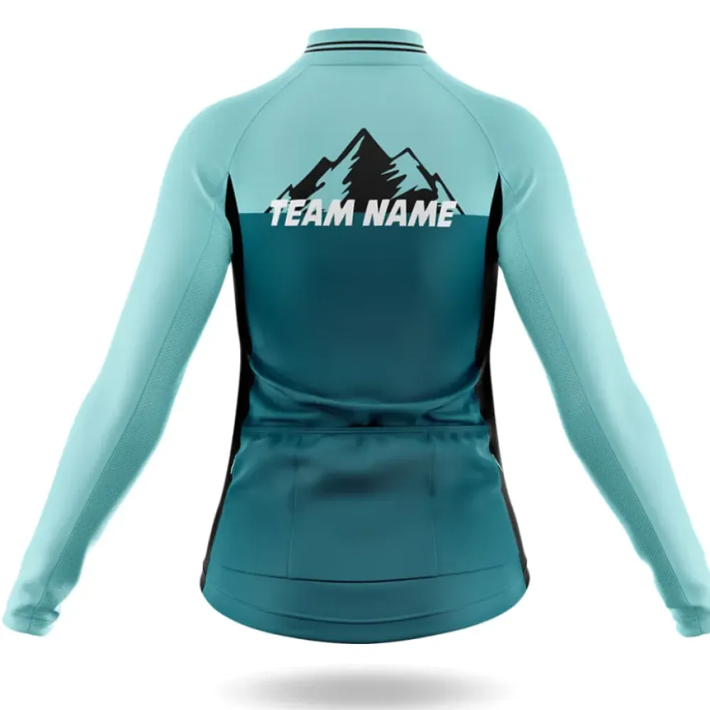 Custom Team Name Mountain Design Teal/Black/White