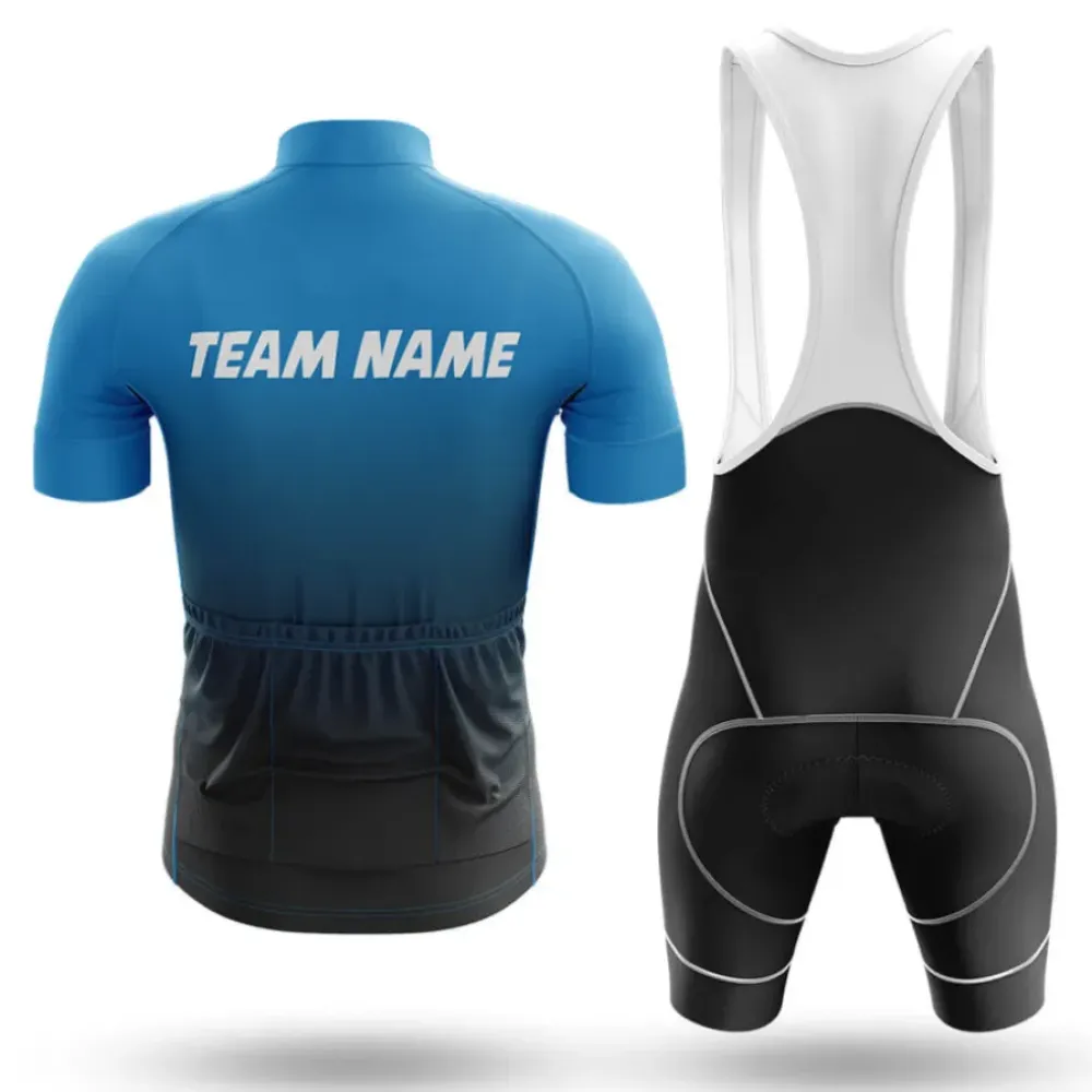 M13 Custom Team Name Cycling Jersey Blue/Black/White