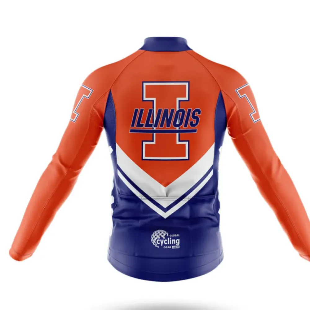 University of Illinois Urbana-Champaign Cycling Kit Full Set Ver.3 Illinois Orange/Blue/White