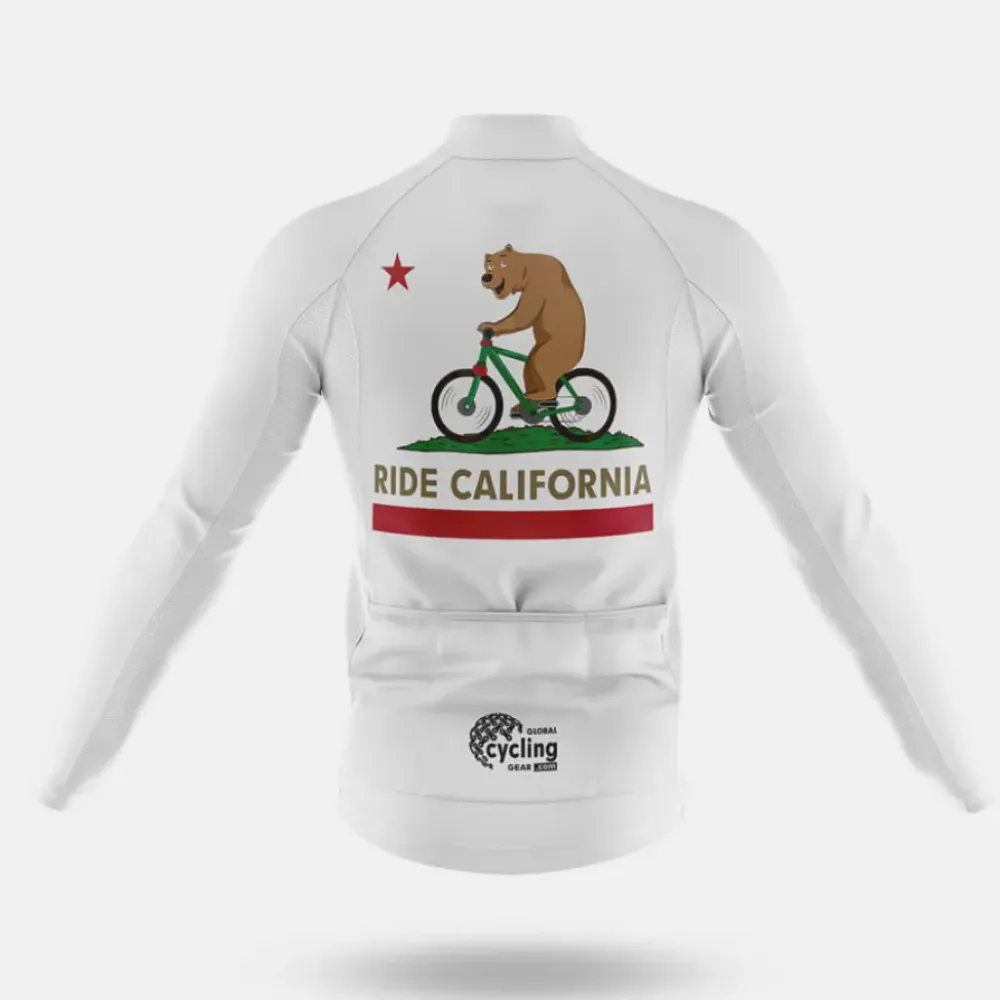 California Bear Cycling Jersey White/Green/Red