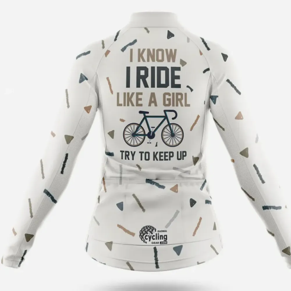 Women's Cycling Shorts Like A Girl V5 White/Black/Grey