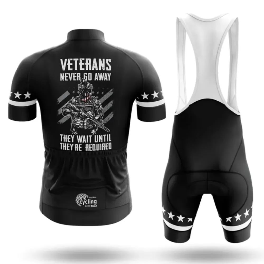 Veterans Never Go Away Cycling Jersey Black/White/Grey