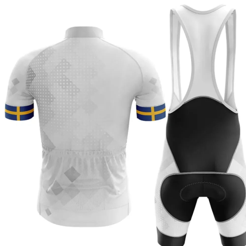 Sweden Cycling Bibs Ver.2 Breathable White/Black/Yellow