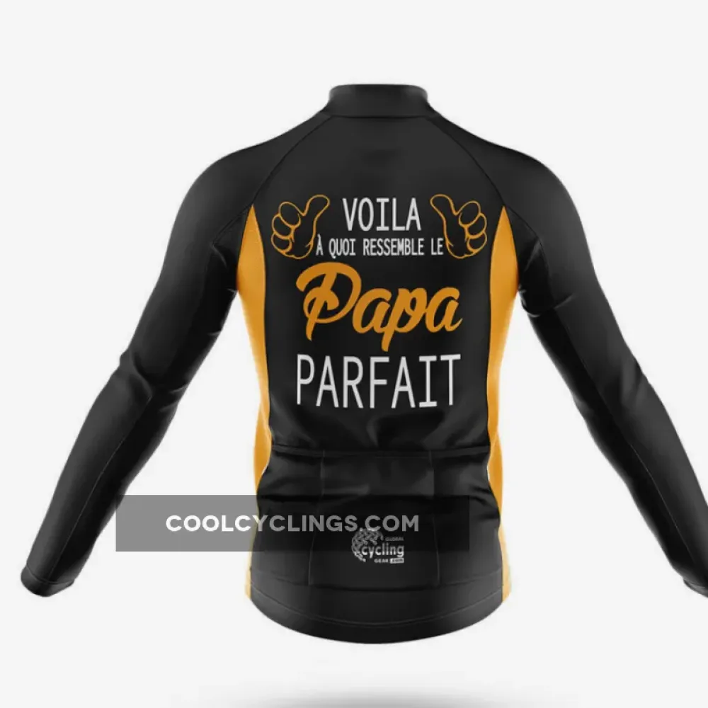 Perfect Dad Cycling Jersey Black/Gold/White