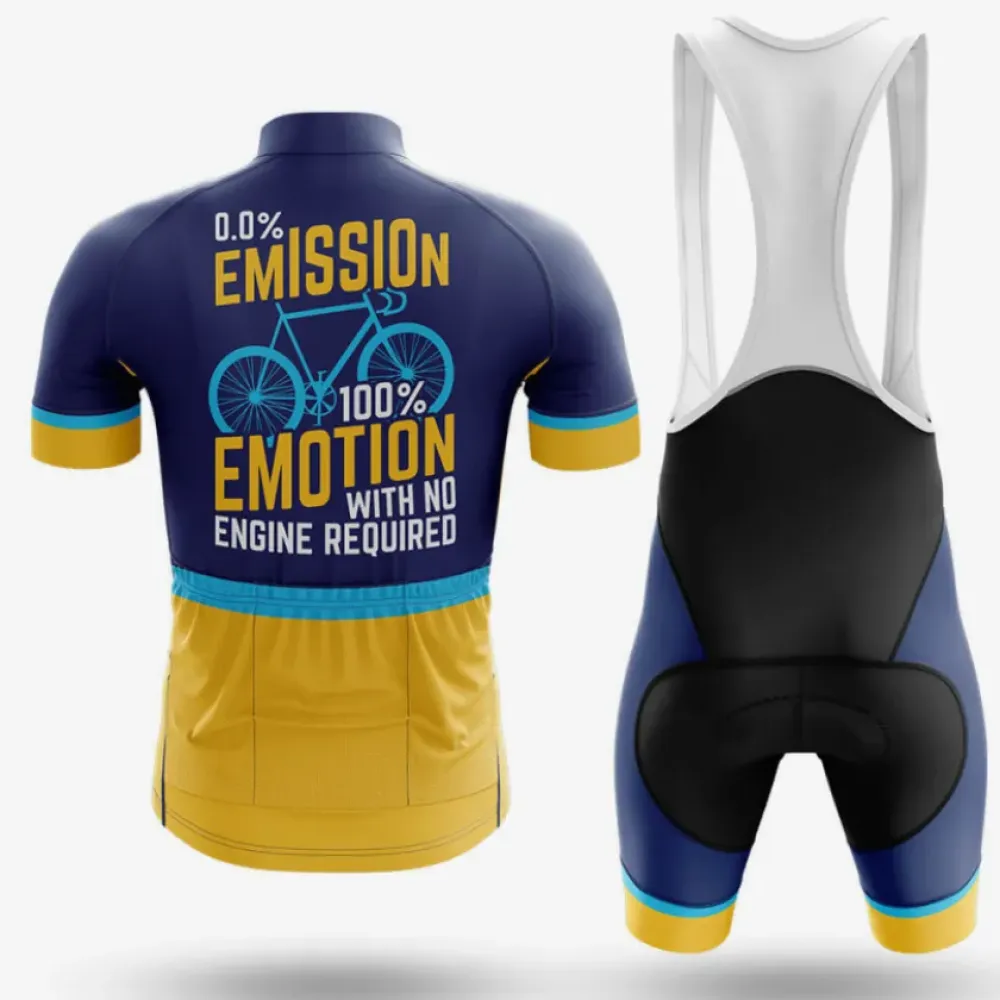 No Engine Required Cycling Jersey Navy/Yellow/Blue