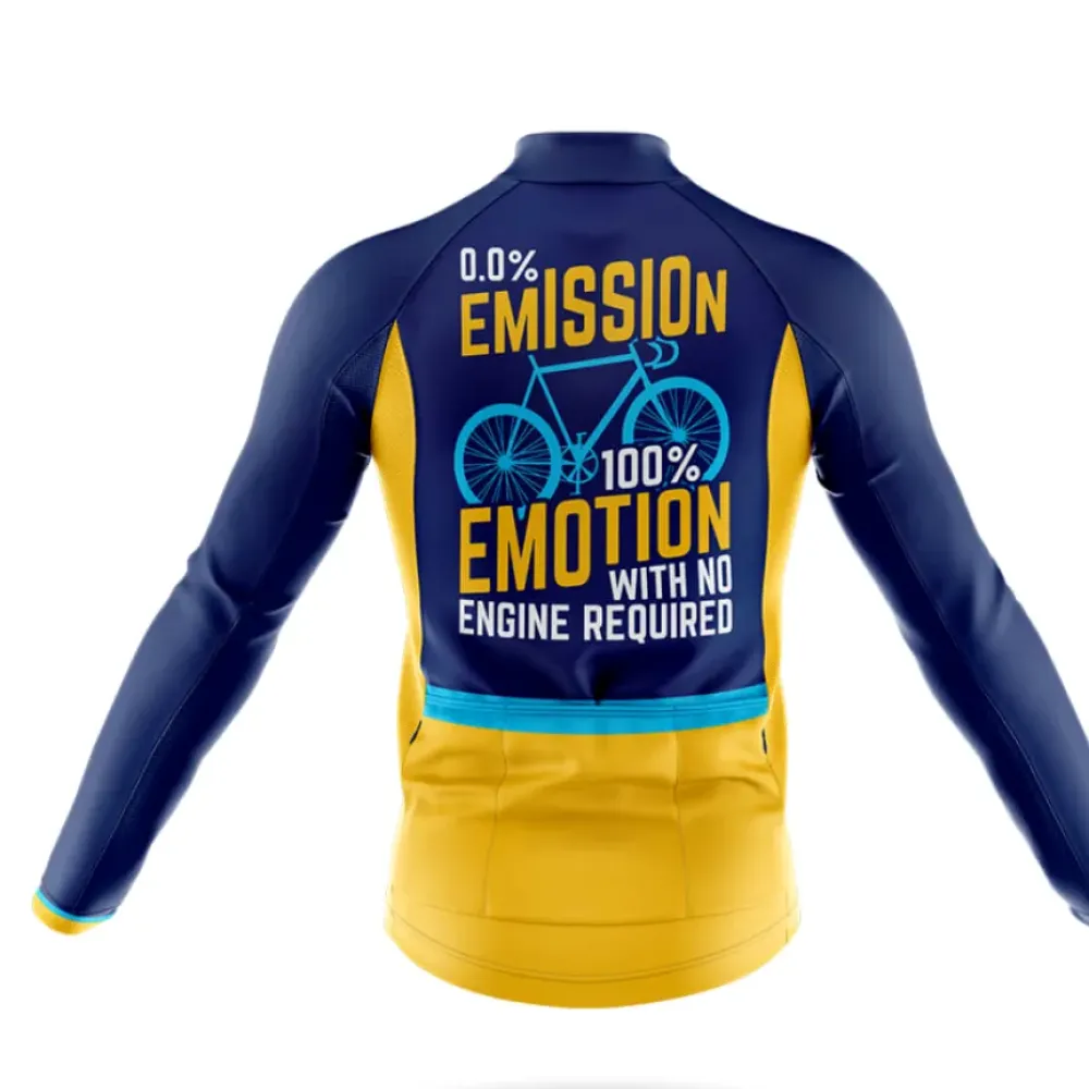 No Engine Required Cycling Jersey Navy/Yellow/Blue