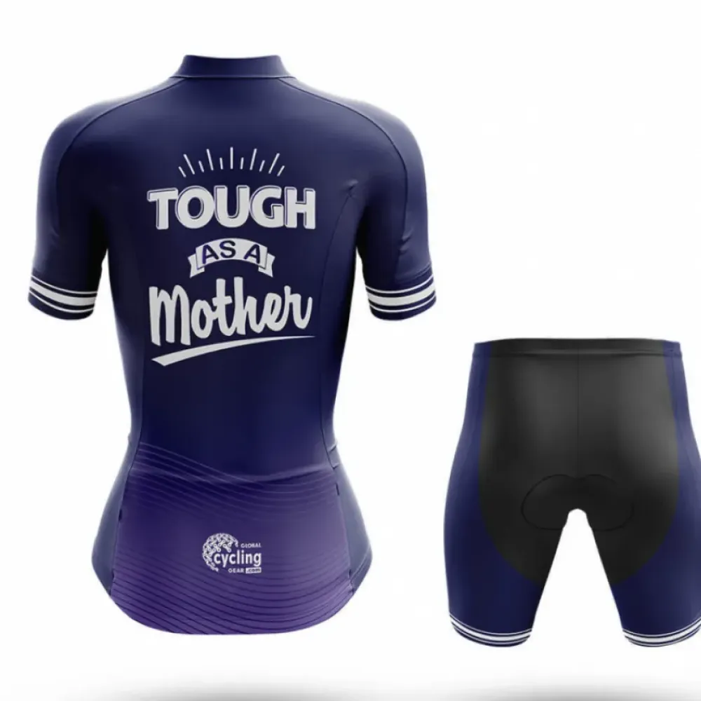 Women's Cycling Shorts Tough As A Mother Navy/Black/White