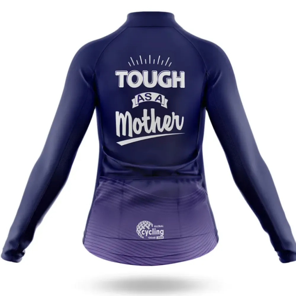 Women's Cycling Shorts Tough As A Mother Navy/Black/White