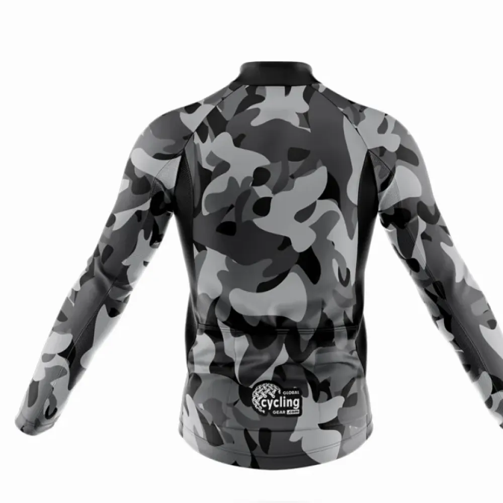 Kona Grey Camo Long Sleeve Cycling Jersey