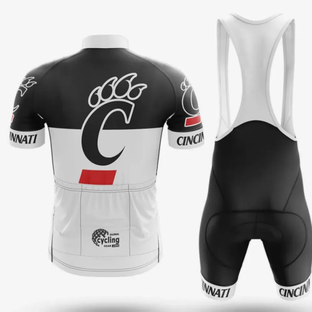 University of Cincinnati Long Sleeve Cycling Jersey Ver.2 Black/White/Red
