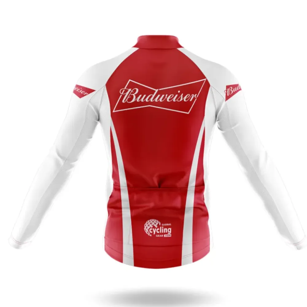 Budweiser Cycling Bibs Breathable White/Red/Black