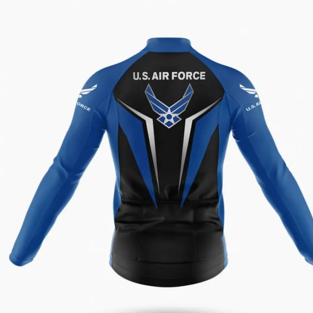 U.S. Air Force Cycling Jersey Blue/Black/Silver