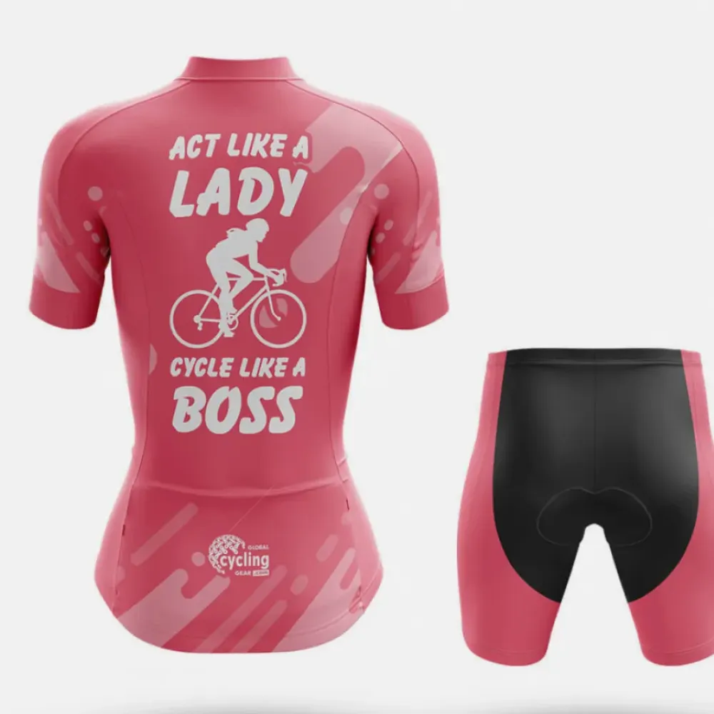 Lady V5 Cycling Boss Pink/Red/Grey
