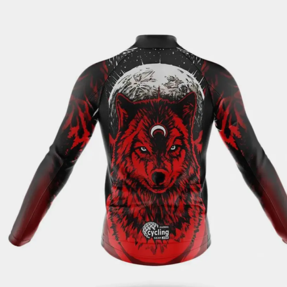 Native Red Wolf Cycling Bibs Wolf Black/Red/White