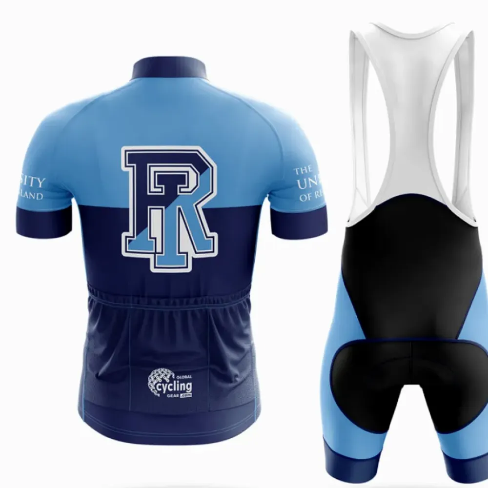 Rhode Island University Long Sleeve Cycling Jersey Blue/Dark Blue/Light Blue