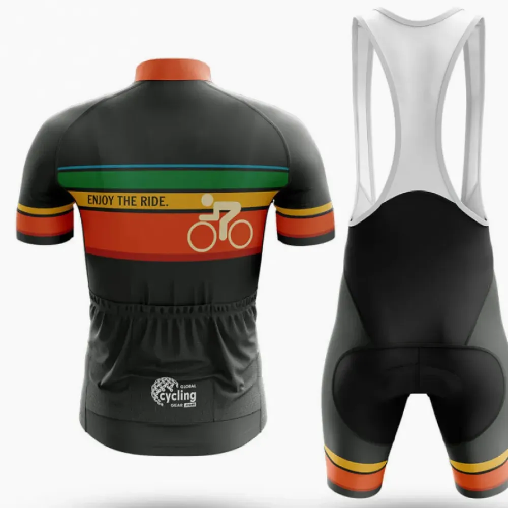 Cycling Kit Enjoy The Ride Black/Orange/Green